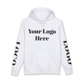 Custom Logo Hoodie — Personalized White Heavyweight Pullover
