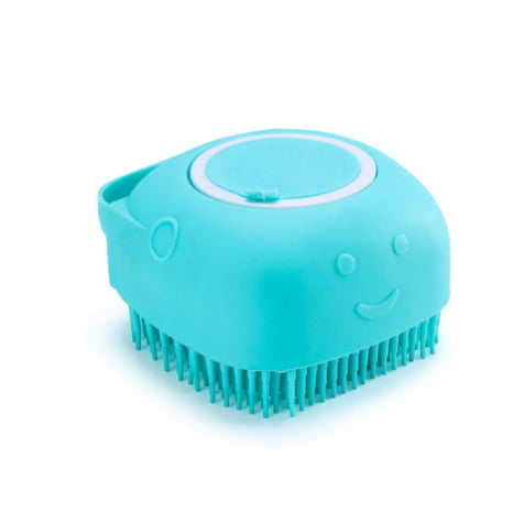 Silicone Pet Bath Brush – Shampoo Dispenser Grooming Tool for Dogs & Cats