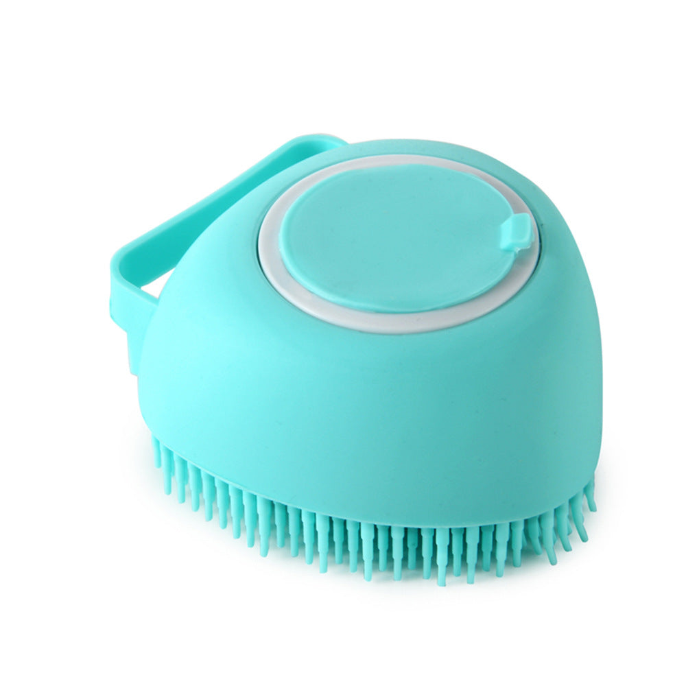 Silicone Pet Bath Brush – Shampoo Dispenser Grooming Tool for Dogs & Cats