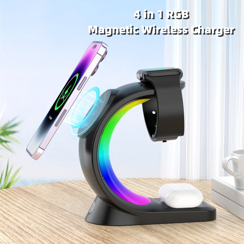4-in-1 Magnetic Wireless Charging Station for iPhone, AirPods & Apple Watch