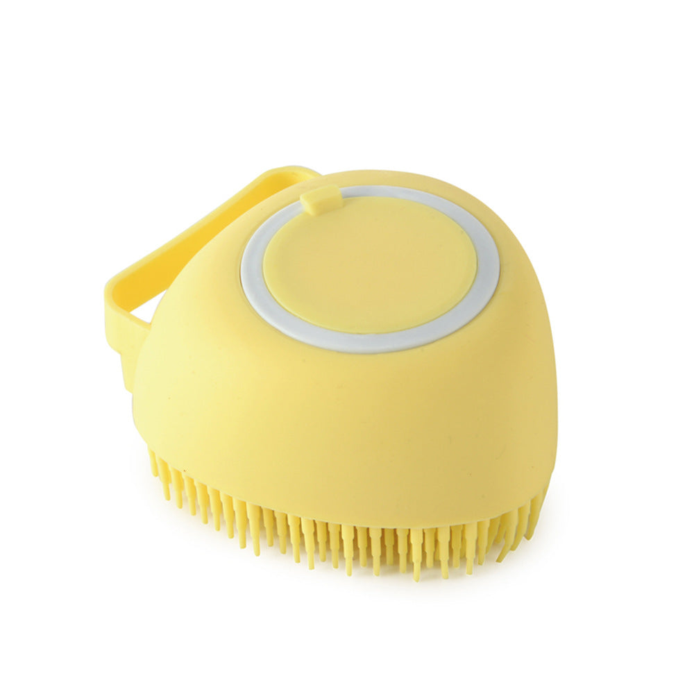 Silicone Pet Bath Brush – Shampoo Dispenser Grooming Tool for Dogs & Cats