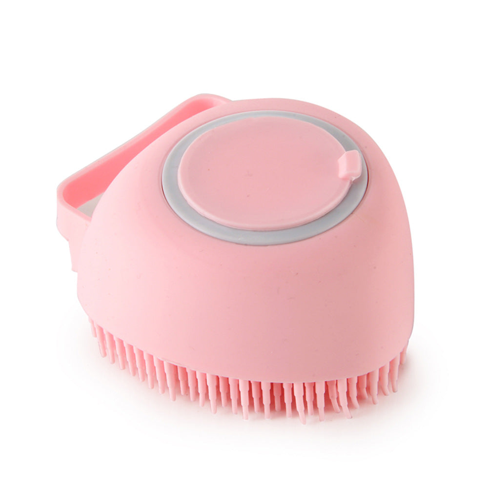 Silicone Pet Bath Brush – Shampoo Dispenser Grooming Tool for Dogs & Cats