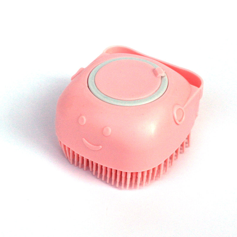 Silicone Pet Bath Brush – Shampoo Dispenser Grooming Tool for Dogs & Cats