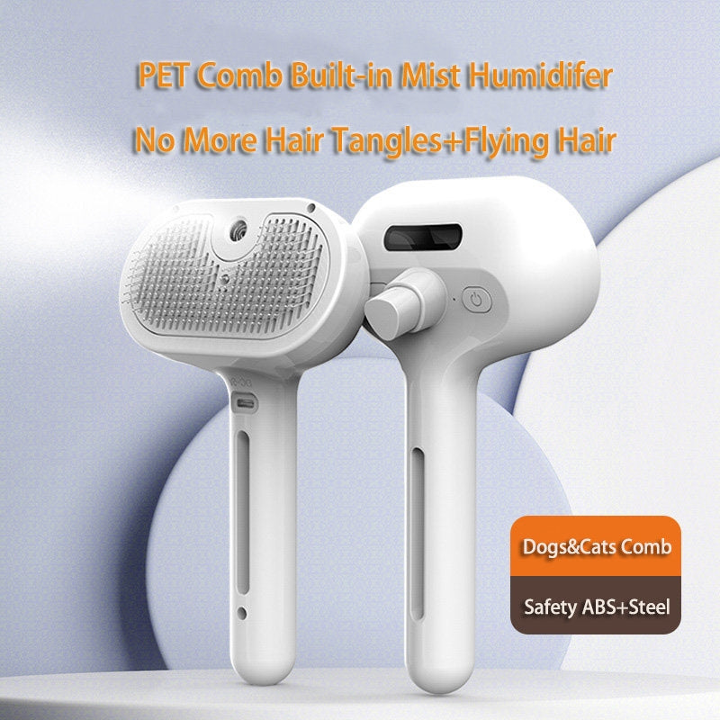 Steam Pet Grooming Brush – Self Cleaning Hair Remover for Dogs & Cats