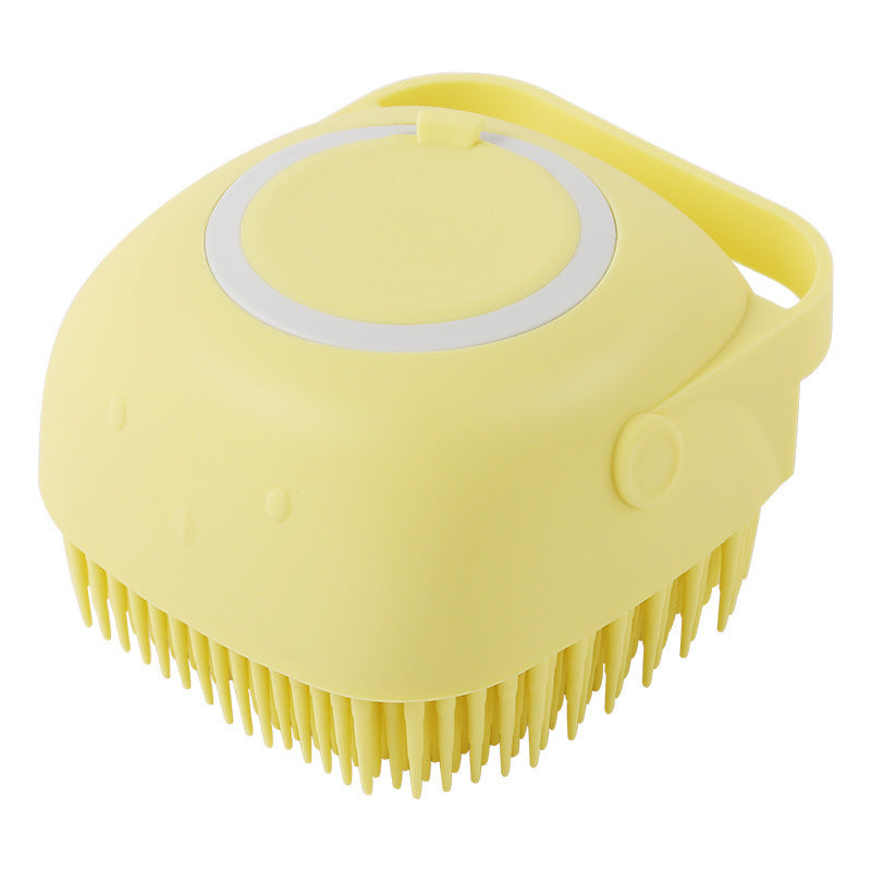 Silicone Pet Bath Brush – Shampoo Dispenser Grooming Tool for Dogs & Cats
