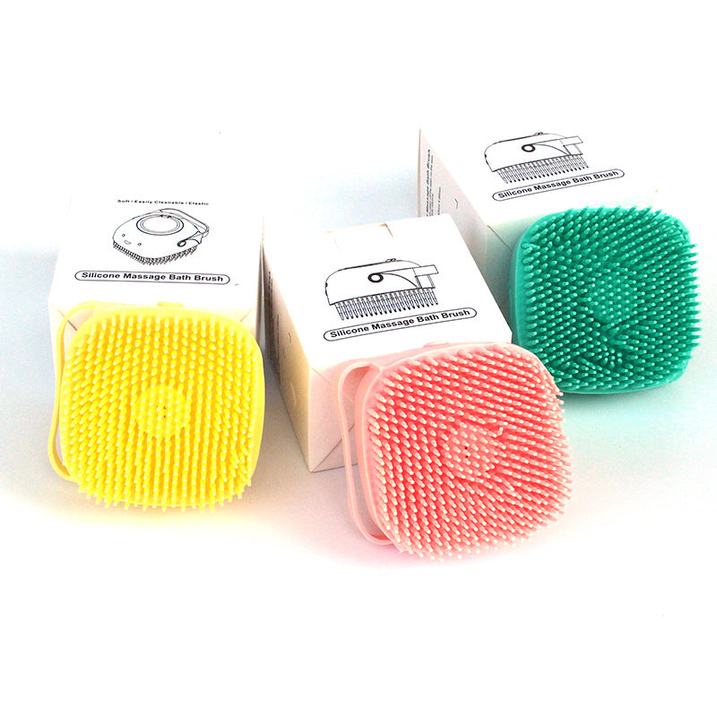 Silicone Pet Bath Brush – Shampoo Dispenser Grooming Tool for Dogs & Cats