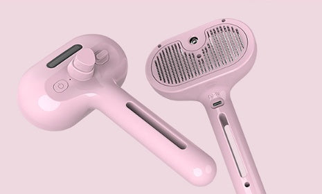 Steam Pet Grooming Brush – Self Cleaning Hair Remover for Dogs & Cats